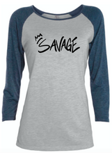 Load image into Gallery viewer, Ladies Tri-Blend Savage 3/4 Long Sleeve
