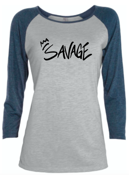 Ladies Tri-Blend Savage 3/4 Long Sleeve