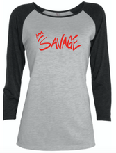 Load image into Gallery viewer, Ladies Tri-Blend Savage 3/4 Long Sleeve
