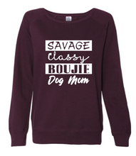 Load image into Gallery viewer, Ladies &quot;Savage Dog Mom&quot; Comfy Long Sleeve Sweater
