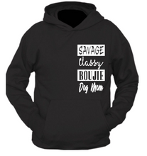 Load image into Gallery viewer, Ladies &quot;Savage Dog Mom&quot; Comfy Hoodie
