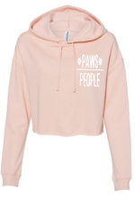 Load image into Gallery viewer, Ladies &quot;Paws &gt; People&quot; Cropped Hoodie
