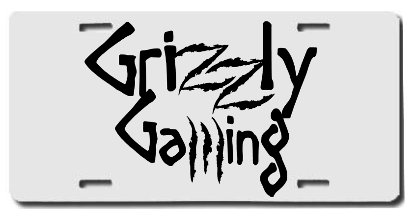 Grizzly Gaming License Plate