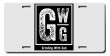 Load image into Gallery viewer, Grinding With God License plate
